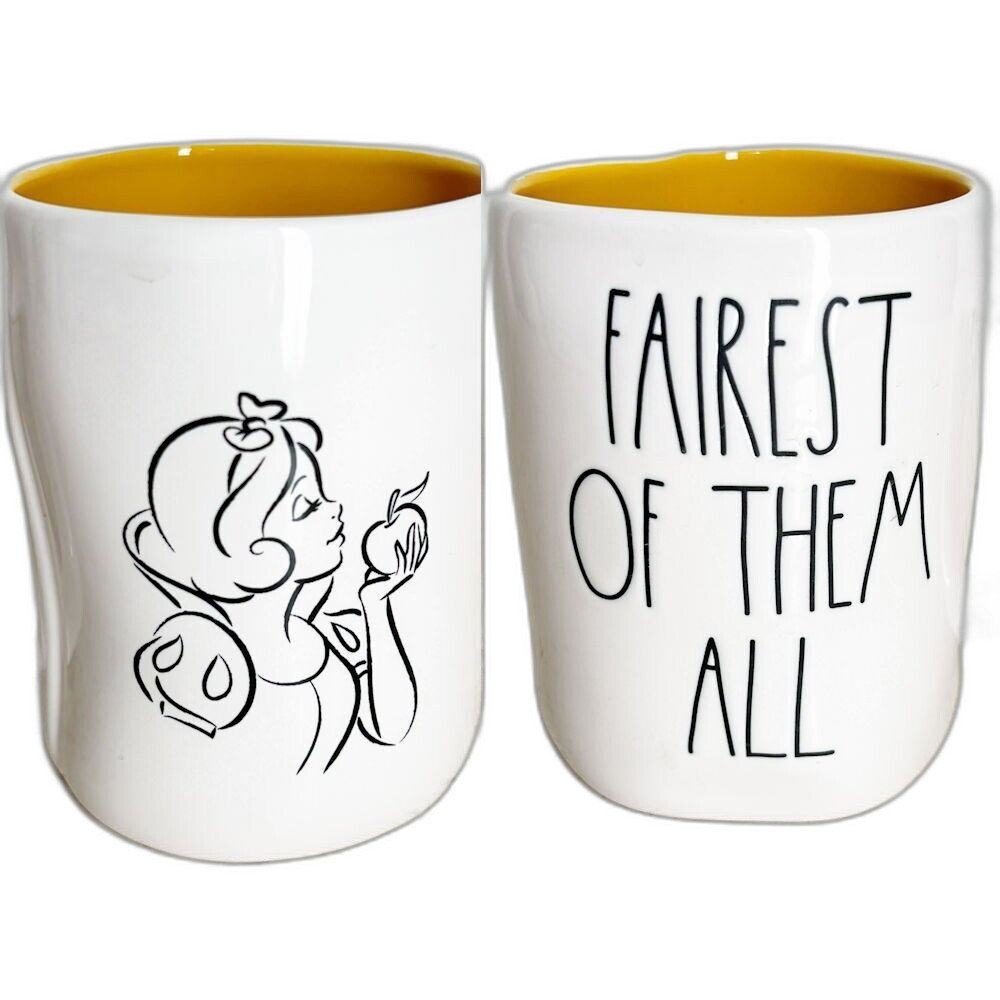Disney Princess Coffee Mug NEW White Ceramic Fairest of Them All Snow White